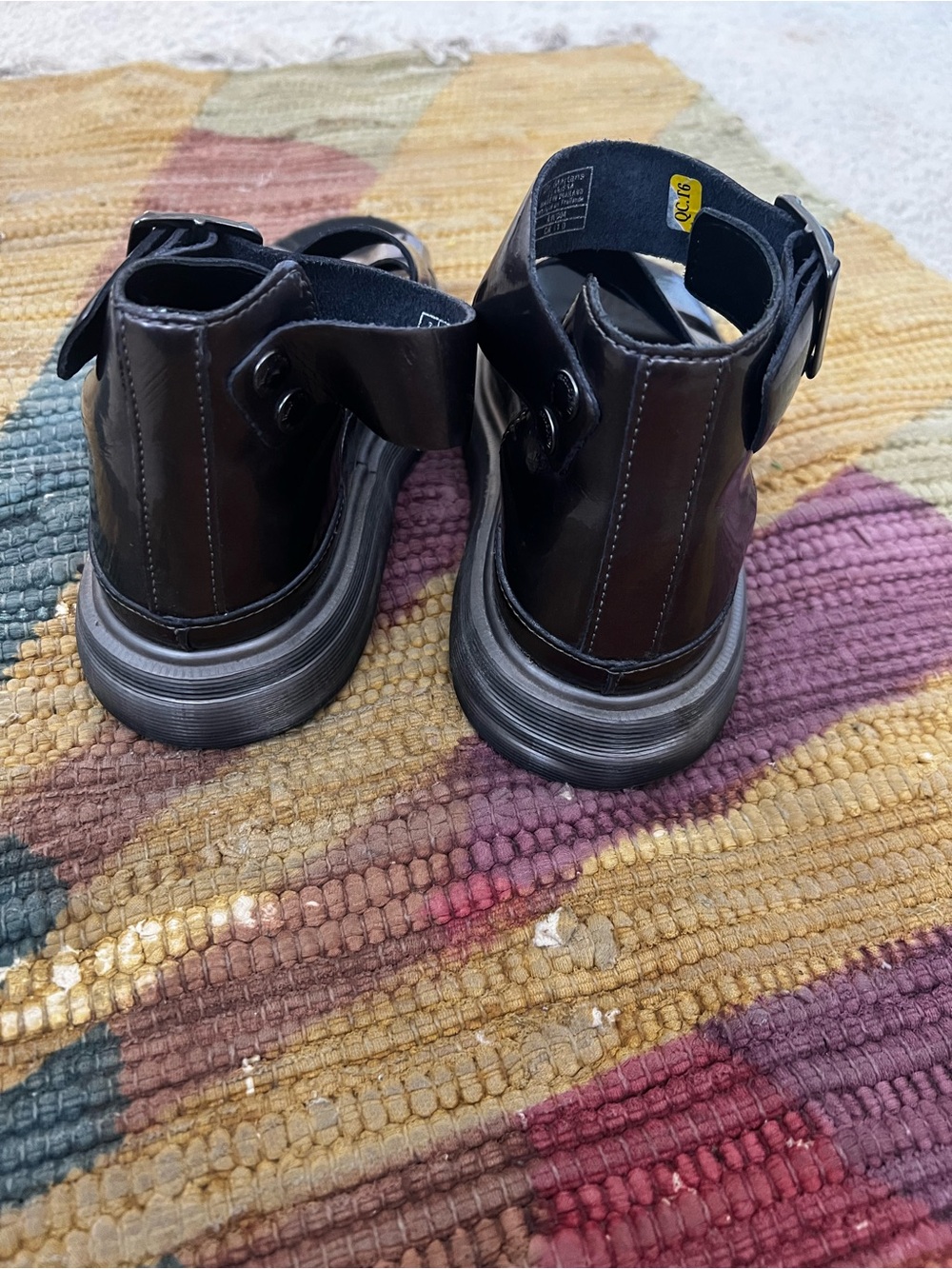 Dr. Marten Pewter Spectra Patent Clarissa Sandals - Picture 5 of 9